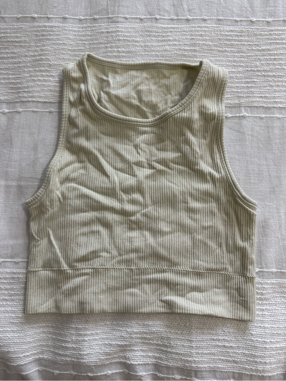 SKIMS Ribbed Crop Tank Top - Bone